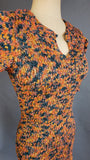 1980s Hand Knit Dress / 80s Multi Color Hand Knit Dress / Italian Knit / Patterned Knit Dress / Size Medium