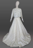 Raymond Martier Gown / 1960s White Beaded Gown / Martier Raymond Dress / Vintage Couture Gown / Size XS