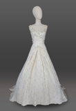 Raymond Martier Gown / 1960s White Beaded Gown / Martier Raymond Dress / Vintage Couture Gown / Size XS