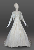 Raymond Martier Gown / 1960s White Beaded Gown / Martier Raymond Dress / Vintage Couture Gown / Size XS