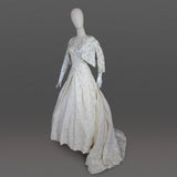 Raymond Martier Gown / 1960s White Beaded Gown / Martier Raymond Dress / Vintage Couture Gown / Size XS