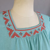 1950s Dress / 1950s Southwestern Dress / Madalyn Miller / Deadstock 1950s Skirt Set / Embroidered Peasant Dress / Size Small