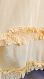 1930s Dress / Yellow Taffeta Bias Cut Gown / 1930s Evening Dress / Yellow Full Length Dress /  Size Small