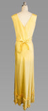 1930s Dress / Yellow Taffeta Bias Cut Gown / 1930s Evening Dress / Yellow Full Length Dress /  Size Small