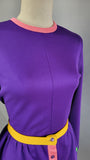 1960s Romper Set / Purple Romper and Mini Skirt / 1960s Mod Dress / 1960s Mini Skirt / Vintage Romper / Size Small