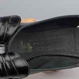 1930s Sling Back Peep-toe Pumps / Delman Pumps with Large Leather Bow / Pin Up Shoes / 1930s Heels / Original Box / Size 6 M