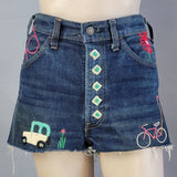 1960s Levi's / Levi's Orange Tab Cut Off Shorts with Big "E" / !960s Short-Shorts / Customized Levi's / Big E Levi's / Waist 32"