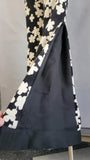 1960s Floral Pantsuit / Bellbottom Pantsuit / Mod Outfit / 1960s Flower Power / Mod Floral Outfit / Mod Black and White / Size Small