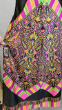 1960s Dress / 1960s Maxi Dress / 1960s Hostess Gown / Scarf Dress / Paisley Maxi Dress / Size Small