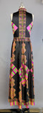 1960s Dress / 1960s Maxi Dress / 1960s Hostess Gown / Scarf Dress / Paisley Maxi Dress / Size Small
