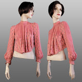 Victorian Blouse / Antique Blouse / Pink Victorian Blouse / 1800s Blouse / Original Prairie / Size XS