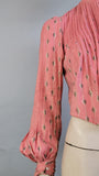 Victorian Blouse / Antique Blouse / Pink Victorian Blouse / 1800s Blouse / Original Prairie / Size XS