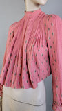 Victorian Blouse / Antique Blouse / Pink Victorian Blouse / 1800s Blouse / Original Prairie / Size XS