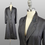 Authentic Edwardian Coat / Edwardian Duster / Black Silk Coat  / Size Medium Large