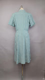 1940s Dress / 1940s House Dress / American Golfer Dress / Shirtwaist Dress / Seersucker Dress / Size Large