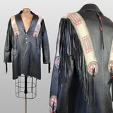 Wilderness Wayne Jacket / Front Street Leather Jacket / Fringed Leather Jacket / Men's Leather Jacket / Men's Fringed Jacket / Size 44 R