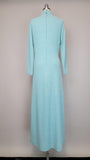 1970s Turquoise Dress / Lurex Dress / Blue Evening Dress / Knit Maxi Dress / Disco Dress / Studio 54 Dress / Size Extra Large- XL