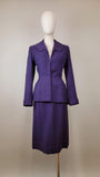 1940s Women's Suit / Purple Suit / 1940s Suit by Milgrim / Vintage Office Wear / Women's Suit / Size Small