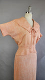 1950s Lilli Ann Suit / Vintage Lilli Ann / Suit with Peplum / Lilli Ann Dress Set / Size Medium