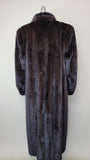 1980's Black Mink Coat / Full Length Black Mink Coat / Vintage Fur Coat / Size: Large