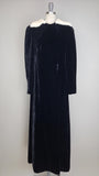 1930s Coat / Black Velvet Coat with Mink Collar/ Velvet Evening Coat / 1930s Evening Wear / Mink Collar / Size Medium