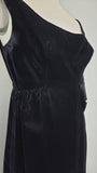 Black Velvet Dress / 1960s Cocktail Dress / 1960s Party Dress / 1960s Dress / Cocktail Dress / Little Black Dress / LBD / Size Medium Large
