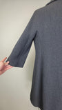 1960s Wool Coat / Mod Coat / Women's Coat / 1960s Gray Coat / 1960s Double Breasted Coat / Coat with Frog Closure / Size Medium - Large