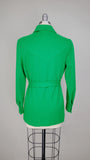 1960s Catalina Jacket / Green Knit Zip Jacket  / Green Catalina Jacket / Mod Jacket / Zip Jacket / Size Medium - Large