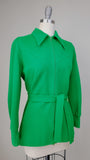 1960s Catalina Jacket / Green Knit Zip Jacket  / Green Catalina Jacket / Mod Jacket / Zip Jacket / Size Medium - Large