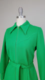 1960s Catalina Jacket / Green Knit Zip Jacket  / Green Catalina Jacket / Mod Jacket / Zip Jacket / Size Medium - Large