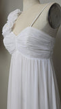 Chiffon Wedding Dress / White Chiffon Wedding Gown / Flowing White Dress / White Gown / Neiman Marcus Wedding Dress / Size Small
