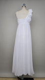 Chiffon Wedding Dress / White Chiffon Wedding Gown / Flowing White Dress / White Gown / Neiman Marcus Wedding Dress / Size Small