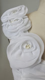 Chiffon Wedding Dress / White Chiffon Wedding Gown / Flowing White Dress / White Gown / Neiman Marcus Wedding Dress / Size Small