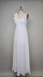 Chiffon Wedding Dress / White Chiffon Wedding Gown / Flowing White Dress / White Gown / Neiman Marcus Wedding Dress / Size Small