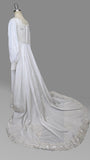 1970s Wedding Gown / Wedding Dress / White Wedding Dress / Bohemian Wedding Dress / Size Medium