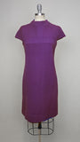 1960s Dress / Mod Dress / Morton Myles Dress / Purple 60s Dress / 1960s Sheath Dress / Size Large