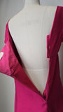 1960s Pink Gown / 1960s Formal Dress / Lorrie Deb Gown / Fuchsia Dress / Size Medium