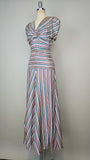 1940s Dress / Silk Ribbon Dress / 1940s Day Dress / Size Small
