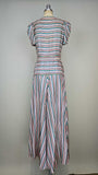 1940s Dress / Silk Ribbon Dress / 1940s Day Dress / Size Small
