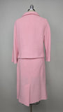 1960s Pink Suit / 60s Suit / Jackie Kennedy Suit / Pink Wool Suit / Size Large