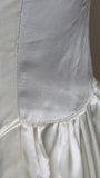 1940s Wedding Gown / Satin Wedding Gown / Wedding Dress with Train /  Beaded Wedding Dress /Vintage Wedding Dress / Size Small