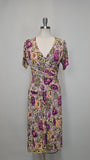 1940s Dress / 40s Rayon / 1940s Floral Dress / 1940s Rayon Dress / Size Medium