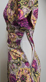 1940s Dress / 40s Rayon / 1940s Floral Dress / 1940s Rayon Dress / Size Medium