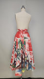 1950s Circle Skirt / Hand Painted Mexican Skirt / Mexican Tourist Skirt / Novelty Skirt / Size Small - Medium - Large