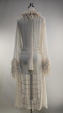 Rare 1920s / 1920s Silk Georgette Overdress / Ivory Dress / 1920s Duster / 1920s Eveningwear / Size Small Medium Large