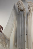 Rare 1920s / 1920s Silk Georgette Overdress / Ivory Dress / 1920s Duster / 1920s Eveningwear / Size Small Medium Large