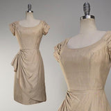 1950s Bombshell Dress / 1950s Cocktail Dress / Wiggle Dress / 1950s Party Dress / Size Medium