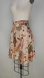 1960s Mini Skirt / Circle Skirt / Novelty Print Skirt / Mini Circle Skirt / Size Small Medium