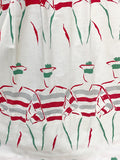 1950s Skirt / Novelty Print Skirt / French Sailors / Cotton Skirt / Size Small