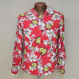 1940s Hawaiian Shirt / Vintage Hawaiian / Rayon Hawaiian Shirt / Aloha Shirt / Size Men's Small